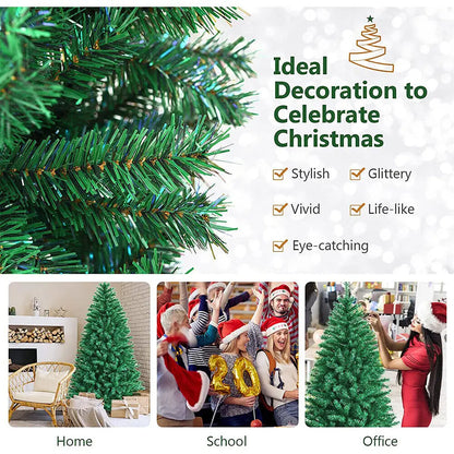 [UK STOCK] 90cm-210cm Christmas tree PVC Green Tree Christmas Artificial Tree,Christmas tree Indoor Outdoor DIY Christmas tree