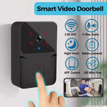 Wireless Smart Video Doorbell, 2.4G WiFi Home Security Camera, 2-way Audio, Night Vision, Battery, Secure Home Monitoring