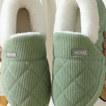 Eyriphy Winter Warm Plush Slippers Women Comfort Warm Cotton Shoes Soft Sole Indoor Outdoor Bedroom Slides Female Lovely Slipper
