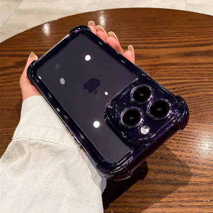 Transparent Silicone Phone Case For iPhone 17 16 15 14 13 12 11 Pro Max Air 16E X XS 7 8 Plus SE2 Shockproof Soft Cover