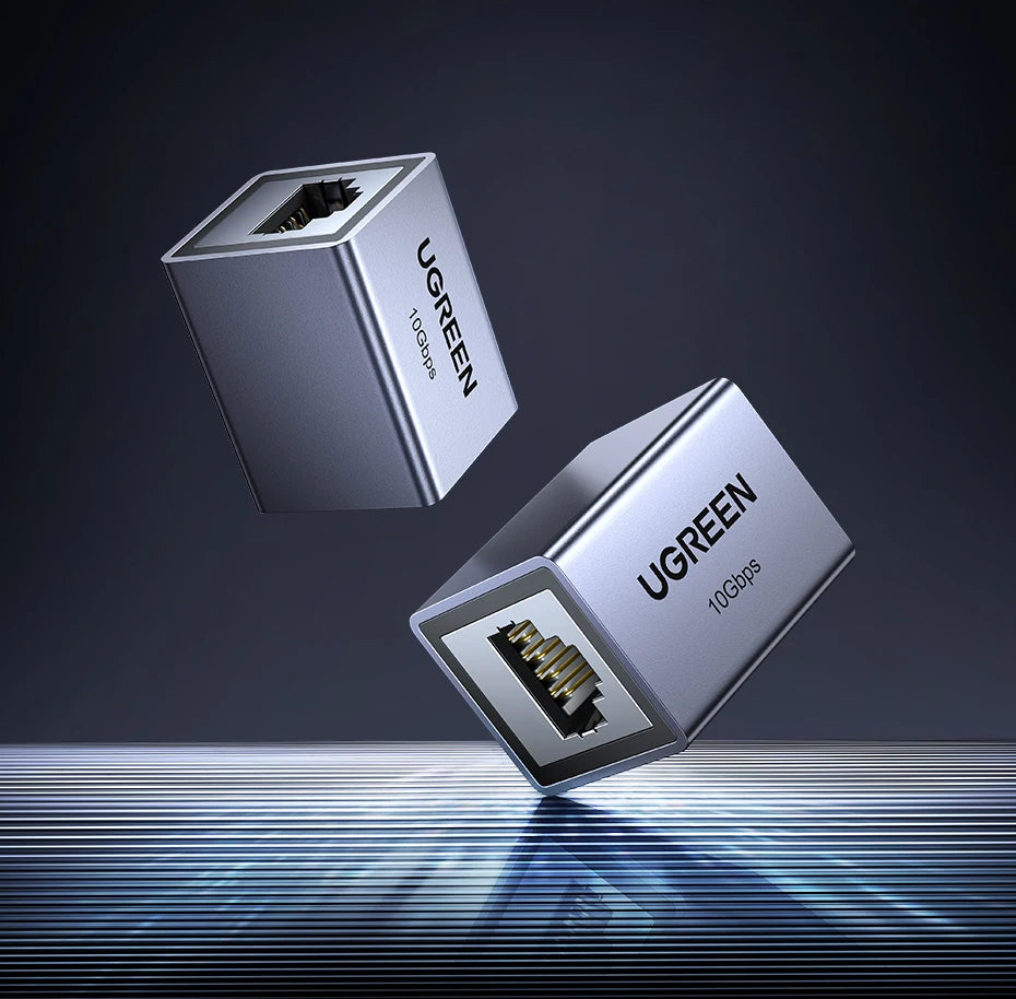 UGREEN RJ45 Connector 10Gbps Network Extender Extension for Cat8 Cat7 Cat6 Ethernet Cable Adapter Gigabit Female to Female