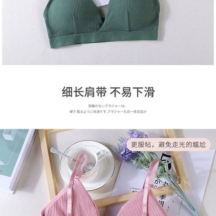 Women Yoga Sports Bras Triangle Cup Underwear Female Breathable Wrapped Tube Top Sexy Beauty Back Adjustable Sling Bra Vest