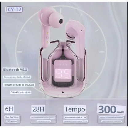 T2 TWS Wireless Earphone Bluetooth 5.3 Headphones Sport Gaming Headsets Noise Reduction Earbuds Bass Touch Control
