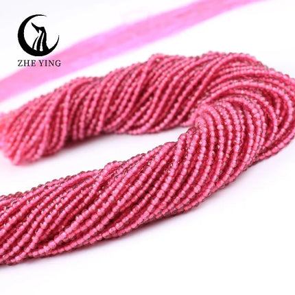 Zhe Ying 10strands/lot Tea Color Glass Beads Hydro Round Micro Faceted Crystal Loose Beads for Bracelet Necklace Accessories