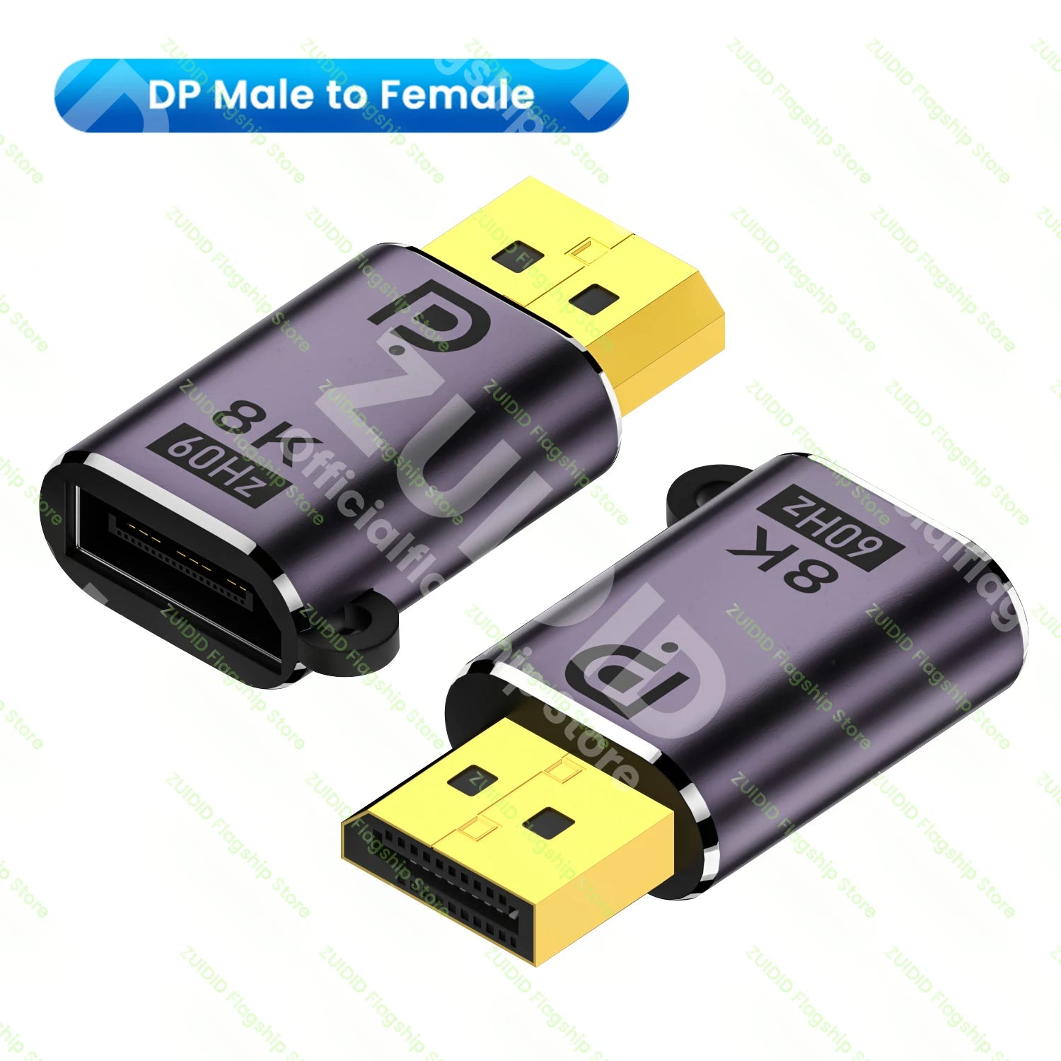 Mini DP to Displayport 1.4 Adapter Converter 8K@60Hz Bi-Directional DP to Mini DP Male to Female Cable Extender for MacBook Pro