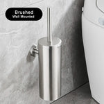 Stainless Steel Bathroom Toilet Brush Holder Accessories Black Toilet Brush Wall Mounted WC Cleaner Brush FR07