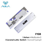 AULA F108Pro/F108 Wireless Bluetooth tri-mode connection, multi-functional display, Gasket structure, RGB lighting effects