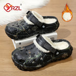 YRZL Winter Colgs Slippers Men's Shoes Men Beach Working Garden Shoe Home Soft Plush Slippers Bedroom Fuzzy Shoes Indoor Outdoor