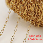 No Fade 2Meters Stainless Steel Chains for Jewelry Making DIY Necklace Bracelet Accessories Gold Chain Lips Beads Beaded Chain