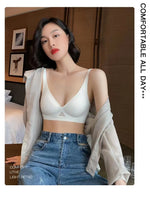 Seamless Bras For Women Wireless Bra Push Up Deep V Glossy Underwear Female Bralette Invisible Padded Brasiere Sexy Lingerie