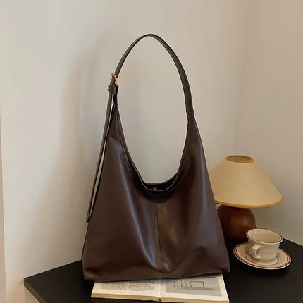 New Tote bag hand bill of lading shoulder women's bag retro simple large bag Tote bag