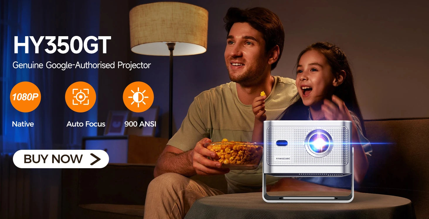 Magcubic 8K L018 Projector 650ANSI Native 1080P Auto Focus & Keystone 360° Rotate Android 14 BT 5.4 WIFI6 Portable Home Theater