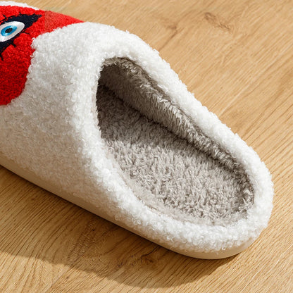 New Home Women's Slippers winter Warm Houseshoes Evil Eye Style Fuzzy Comfy Heart Flat Sole Funny Flip Flops Women Shoes