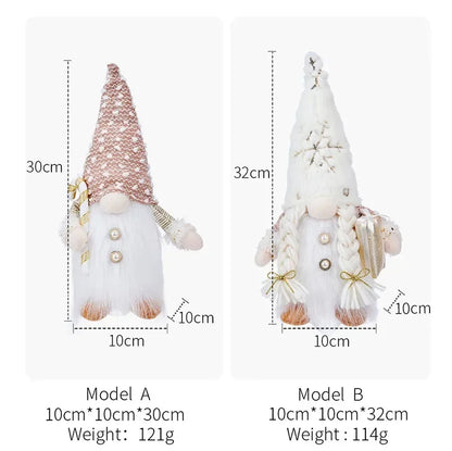 1~4pcs 2024 Christmas Doll Elf Knitted Gnome with Led Night Light Christmas Decorations for Home Xmas Navidad New Year 2025 Gift