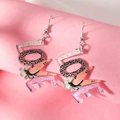 2 PCS Cute LOVE Letter Radish Easter Earrings