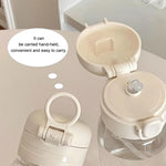 Straw 600/400ML Water Cup Princess Children Portable Plastic Mermaid Frozen Transparent Large Capacity Sport Water Bottle