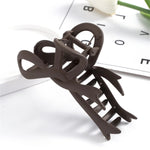 13CM Matte Hair Clips Vintage Ribbon Bow Hair Claws Crab Headwear Hairpins Shark Ponytail For Women Hair Accessories Barrettes