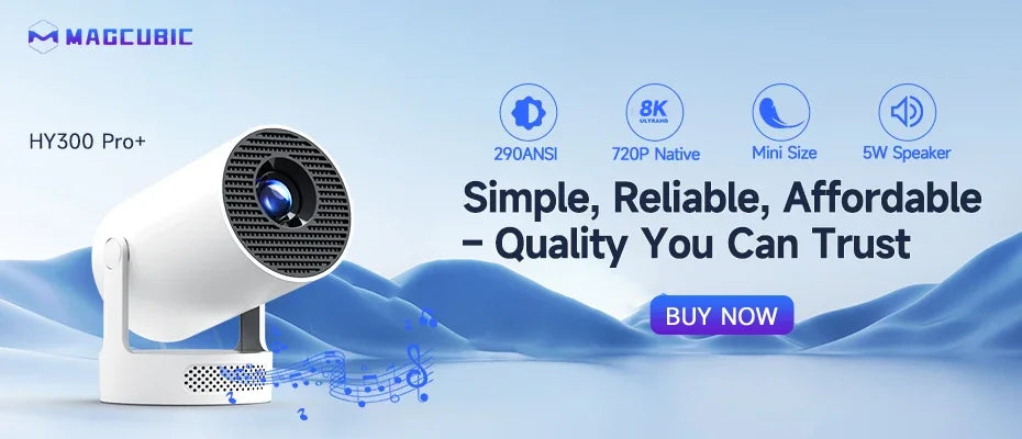 Magcubic 8K L018 Projector 650ANSI Native 1080P Auto Focus & Keystone 360° Rotate Android 14 BT 5.4 WIFI6 Portable Home Theater