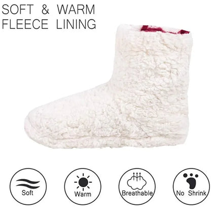 Winter Warm Slipper Womens House Fluffy Christmas Elk Fur Contton Plush Skid Anti Indoor Flat Fuzzy Female Shoes Home Boots 2023