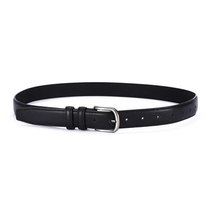 PU Leather Belt for Women Vintage Summer Belts Sliver Gold Buckle Belt Korean Female Jeans Coat Dress Waistband Mens Waist Belt