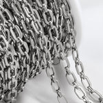 1M NO FADE Stainless Steel Square Link Chain for DIY Necklace Bracelet 6.5mm Rolo Cable Link Chains Jewelry Making Supplies Bulk