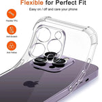 Shockproof Silicone Clear Phone Case for iPhone 13 11 14 Pro Max 12 Mini Lens Protection Back Case for IPhone 15 16 PRO XS MAX X