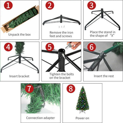 [UK STOCK] 90cm-210cm Christmas tree PVC Green Tree Christmas Artificial Tree,Christmas tree Indoor Outdoor DIY Christmas tree