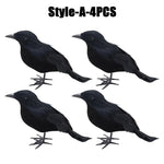 Simulation Black Crow Halloween Black Crow Props Simulation Fake Bird Ghost Festival Halloween Decoration Scary Toys