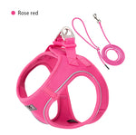 Dog Harness Leash Set for small medium dog Adjustable Reflective Puppy Cat Harness pet Vest Chihuahua Yorkies Outdoor Walking