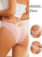4PCS Women's Cotton Briefs Sexy Female Underpants Elasticity Comfortable Underwear Panties Lingerie S-XL  Solid Color Intimate