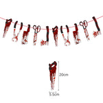 Halloween Hanging Banner Garland Bunting Pumkin Ghost Bat Paper Banner Door Hanging Ornaments Halloween Xmas Party Decoration