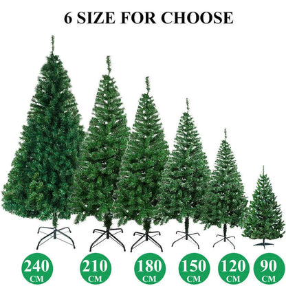 [UK STOCK] 90cm-210cm Christmas tree PVC Green Tree Christmas Artificial Tree,Christmas tree Indoor Outdoor DIY Christmas tree