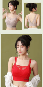 Sexy Lace Seamless Large Size Women's Bra Comfortable Breathable Sports Beauty Back Vest Sleep Gathered Wrapped Chest Tube Top