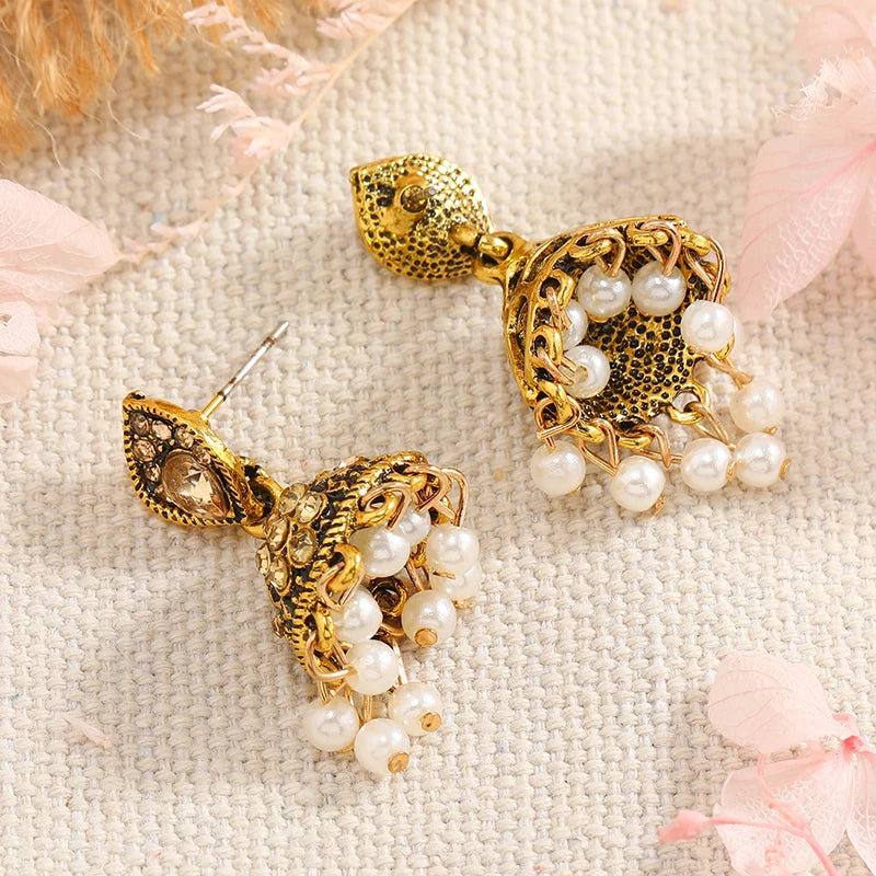 2023 Hot selling European and American retro Bohemian personality exaggerated fashion trend set with colorful gemstone earrings