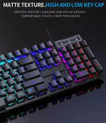 104 key Backlit Mechanical Keyboard Wired Gaming Keyboard waterproof Luminous keyboard And Mouse Set for Gamer PC Laptop Office