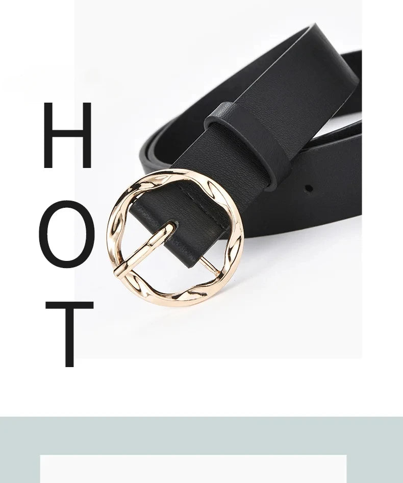 Women's Personalized Leopard Patterned Snake Patterned Belt with Gold Buckle for High-end Fashion and Fashionable Wear