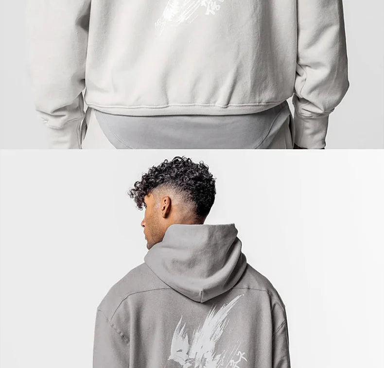 Mens Brand Fitness Long Sleeve Sports Hoodie Bodybuilding Workout Casual Pullover Sweatshirts Male Coat Tracksuit Gym Clothing
