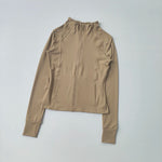 Women Sports Jacket Zip Fitness Yoga Shirt Workout Running Coats Warm Gym Long Sleeve Top Cardigan Slim Tight Jacket Activewear