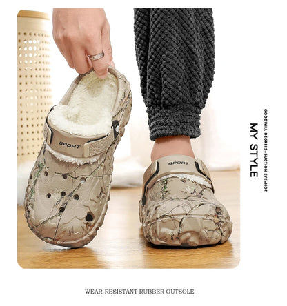 YRZL Mens Slippers Sandals for Men Clogs Autumn Winter Bedroom Plush Home Cotton Slipper Cute Warm Non-slip Indoor Women Slipper