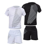 2/6 Pack Plus Size Men's Quick-drying Short-sleeved Shorts Suit Men's Leisure Sports Running Fitness T-shirt Joker Shorts Teen