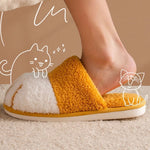 BEVERGREEN Winter Cute Cat Paw Designer House Women Fur Slippers Floor Mute Bedroom Lovers Warm Plush Shoes Indoor Fluffy Slides