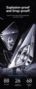 Joyroom Case For iPhone 16 15 14 13 Pro Max Anti-drop Transparent Cover For iPhone 16 Pro Max Soft TPU Case With Len Protection