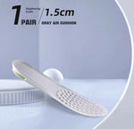 1Pair Height Increase Insole for Feet Comfort Plantar Fasciitis Shoes Insoles Men Women Sports Air Shock Absorbing Shoe Pads