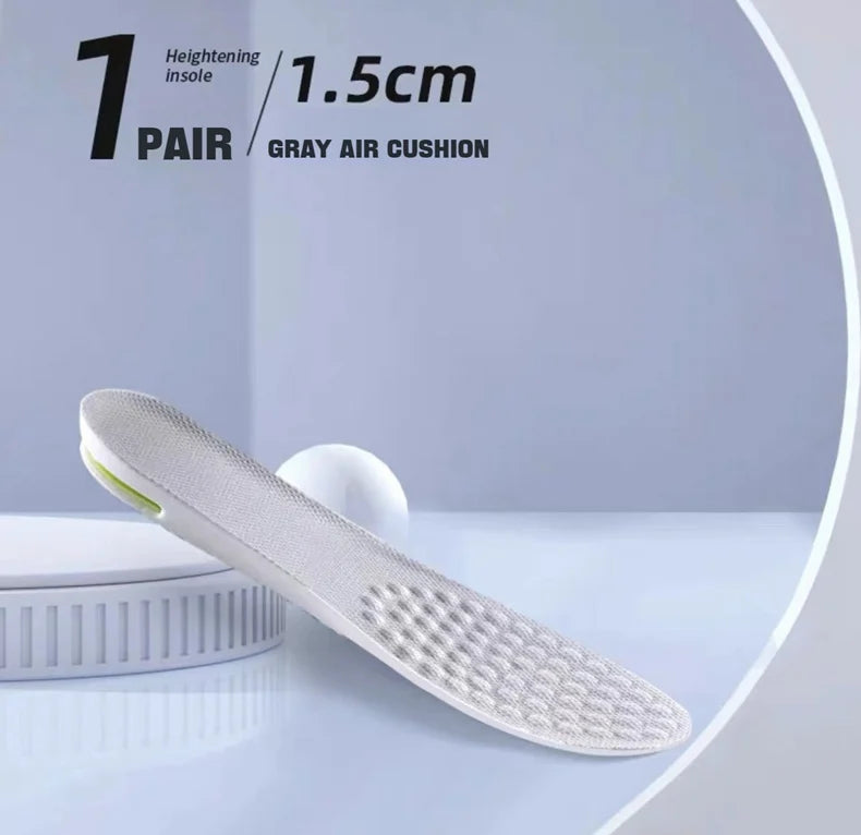 1Pair Height Increase Insole for Feet Comfort Plantar Fasciitis Shoes Insoles Men Women Sports Air Shock Absorbing Shoe Pads