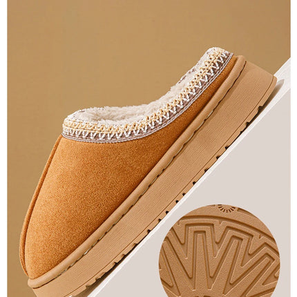 Winter Bohemian Style Indoor Fluffy Slippers with Anti-Slip and Warm Design for Comfortable Feet