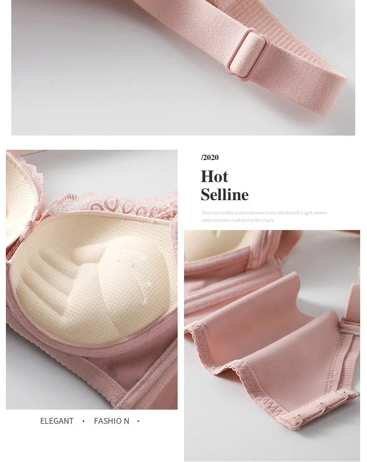 8cm Thickened Non-empty Cup Underwear Small Chest Gather Anti-sagging Hand-cup Bra Adjustable Bra Women