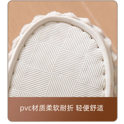 Cotton Slippers for Women Suitable for Spring Autumn Living Indoor Anti Slip Home Warm Home Couple Winter Furry Men Slippers