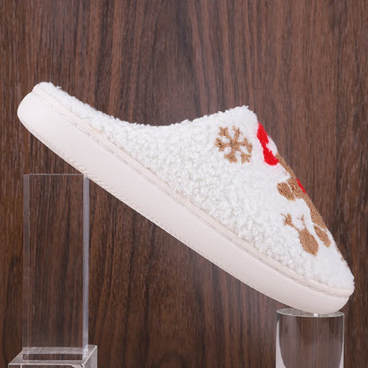 Christmas Gingerbread Home Slippers Women Man Slippers Fluffy Comfortable Cute Autumn Winter Warm Plush Slippers Cotton Slippers