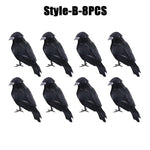 Simulation Black Crow Halloween Black Crow Props Simulation Fake Bird Ghost Festival Halloween Decoration Scary Toys