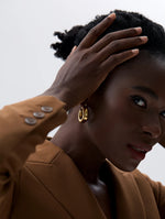 Yhpup High Quality Stainless Steel Round Geometric Chunky Hoops Earrings for Women Charm Metal Simple Fashion Jewelry Waterproof